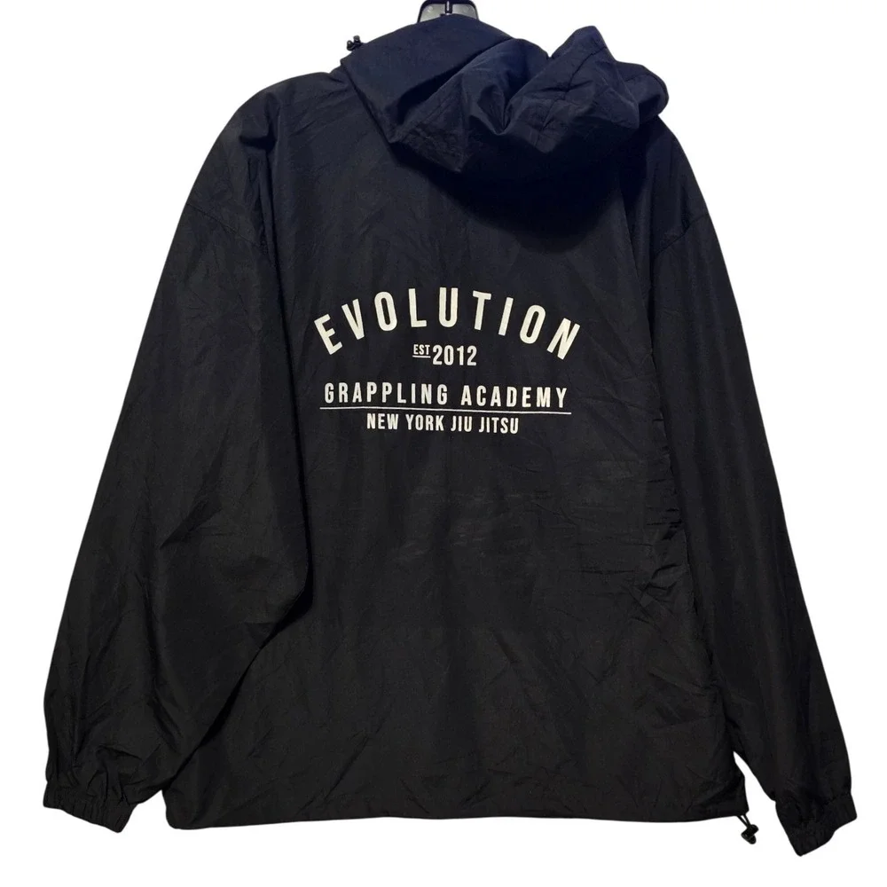 Champion Mens Evolution Grappling‎ Academy Jiu Jitsu Anorak Jacket Black Large